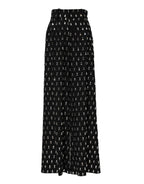 Dolce & Gabbana Black Crystal Embellished Wide Leg Pants - Zeiniez