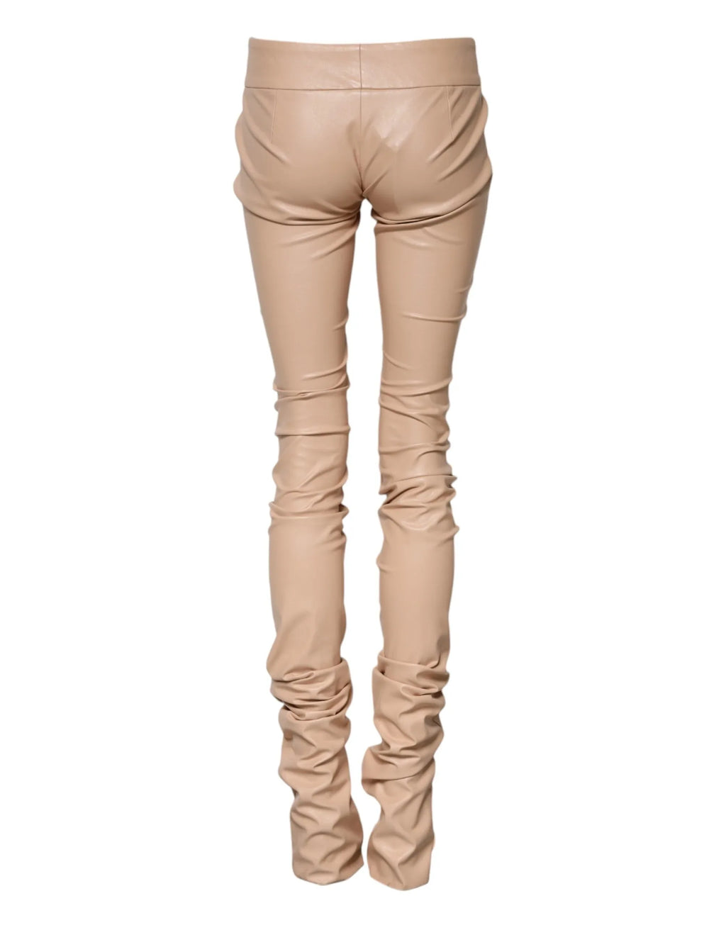 Dolce & Gabbana Beige Lace Details Mid Waist Skinny Pants - Zeiniez