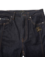 Dolce & Gabbana Black Cotton Mid Waist Bootcut Denim Jeans