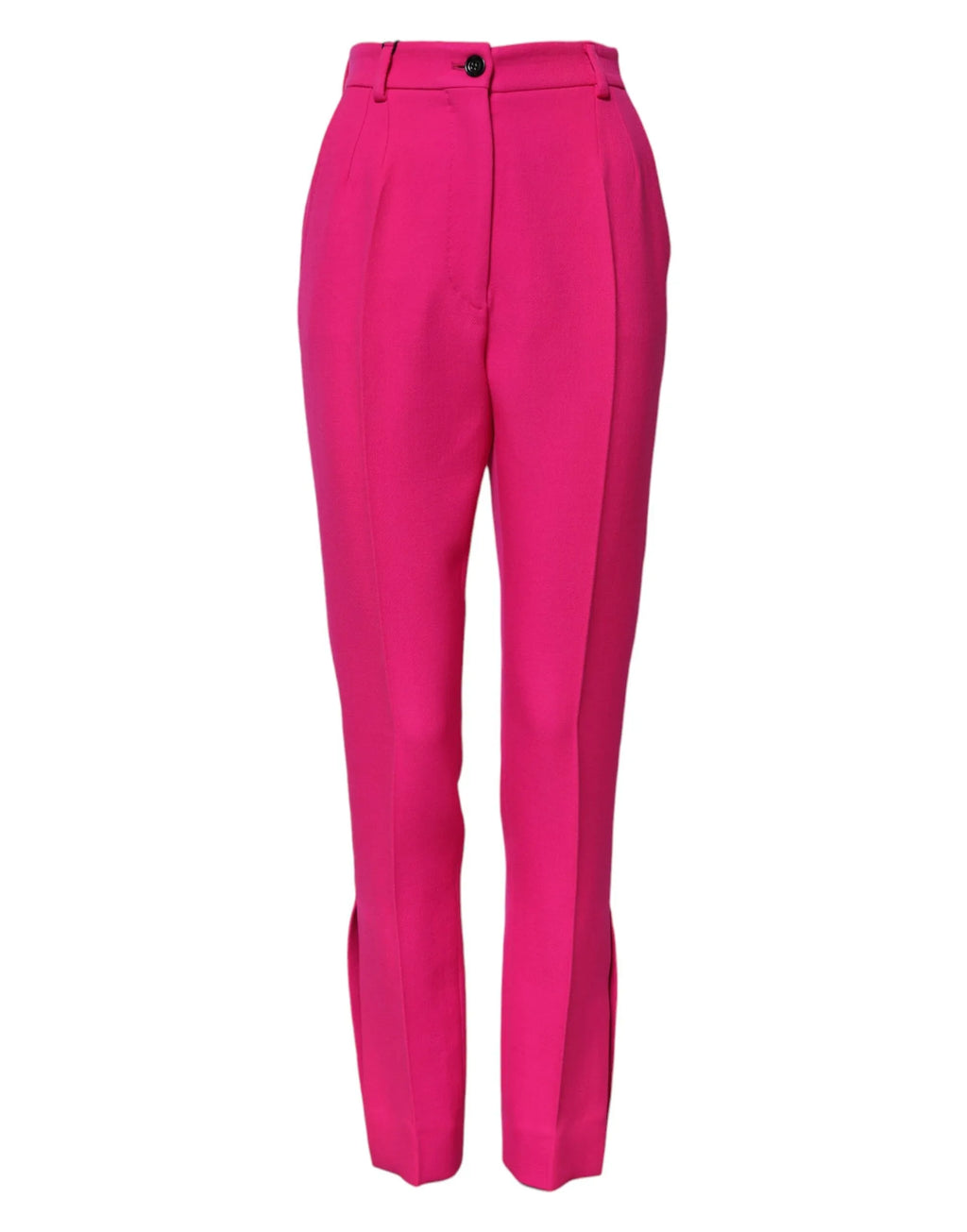 Dolce & Gabbana Fuchsia Pink HighWaist Tapered Trouser Pants - Zeiniez