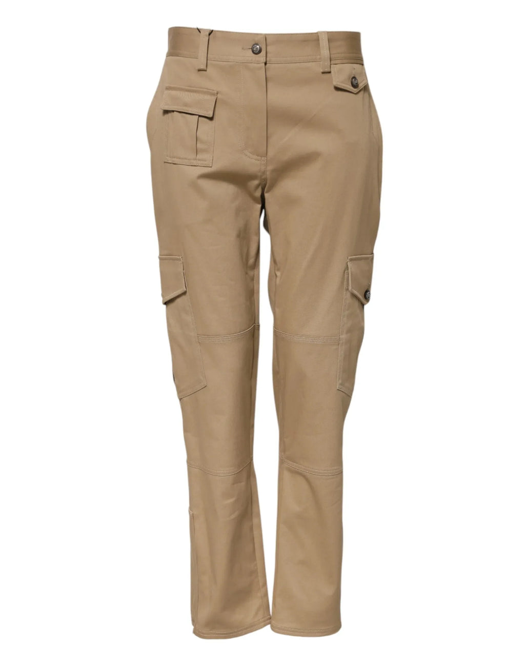 Dolce & Gabbana Beige Mid Waist Cargo Tapered Pants - Zeiniez