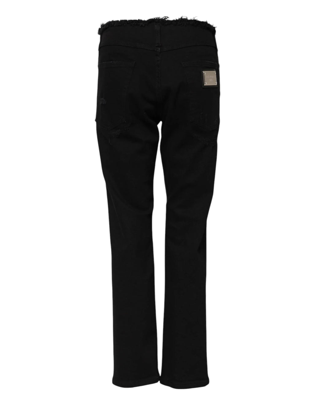 Dolce & Gabbana Black Cotton Mid Waist Flared Denim Jeans - Zeiniez