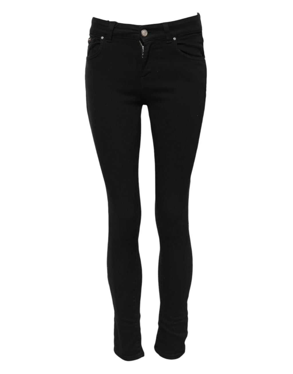 Dolce & Gabbana Black Cotton Skinny Mid Waist Denim Jeans - Zeiniez
