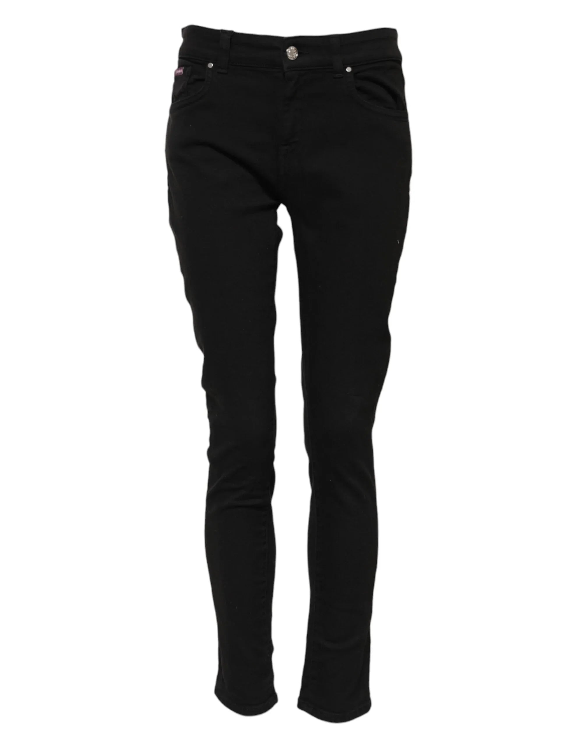 Dolce & Gabbana Black Cotton Skinny Mid Waist Denim Jeans - Zeiniez