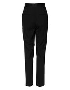 Dolce & Gabbana Black Wool Tapered High Waist Pants - Zeiniez