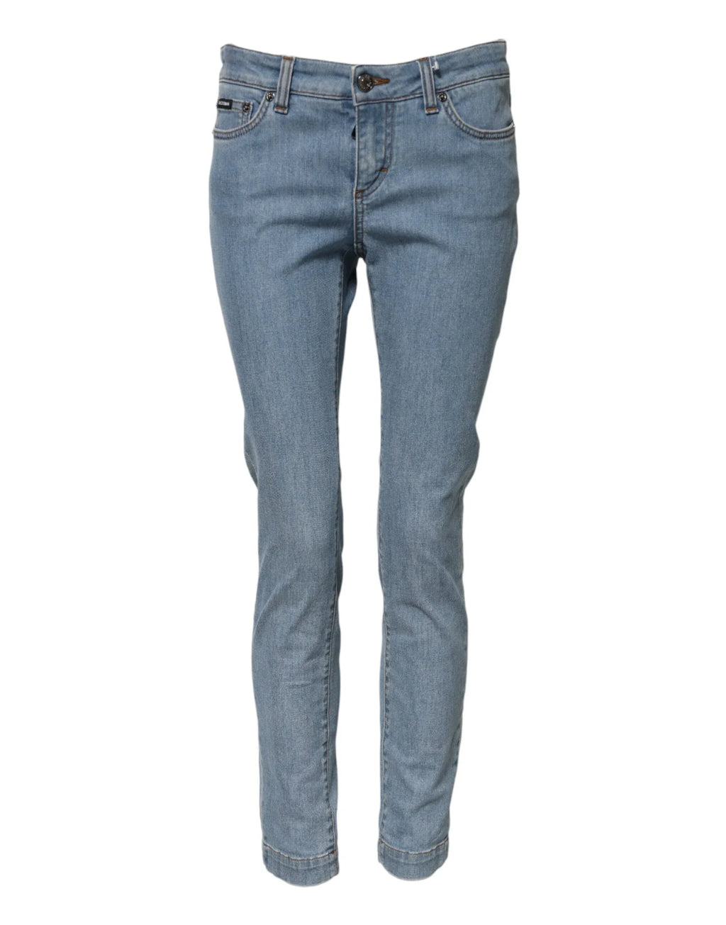 Dolce & Gabbana Blue Cotton PRETTY MidWaist Skinny Denim Jeans - Zeiniez