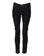 Dolce & Gabbana Blue Cotton PRETTY LowWaist Skinny Denim Jeans - Zeiniez