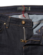 Dolce & Gabbana Blue Cotton PRETTY LowWaist Skinny Denim Jeans - Zeiniez