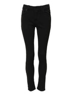Dolce & Gabbana Black Cotton Skinny Mid Waist Denim Jeans - Zeiniez