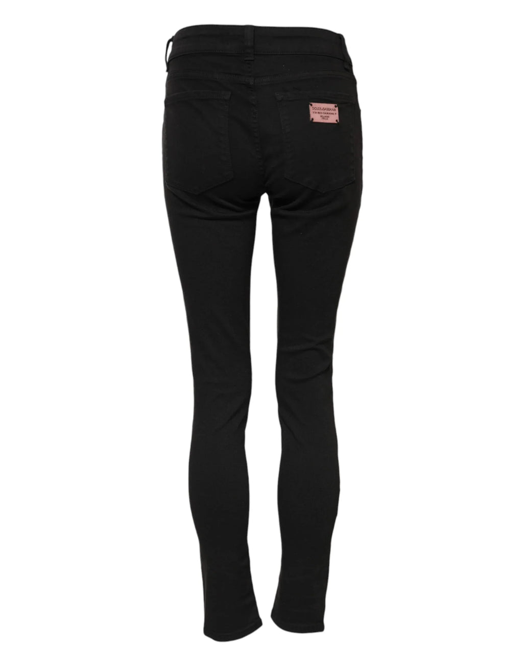 Dolce & Gabbana Black Cotton Skinny Mid Waist Denim Jeans - Zeiniez