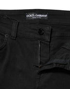 Dolce & Gabbana Black Cotton Skinny Mid Waist Denim Jeans - Zeiniez