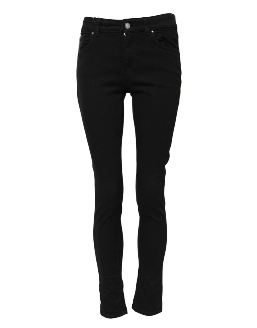 Dolce & Gabbana Black Cotton Skinny Mid Waist Denim Jeans - Zeiniez
