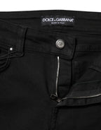 Dolce & Gabbana Black Cotton Skinny Mid Waist Denim Jeans - Zeiniez