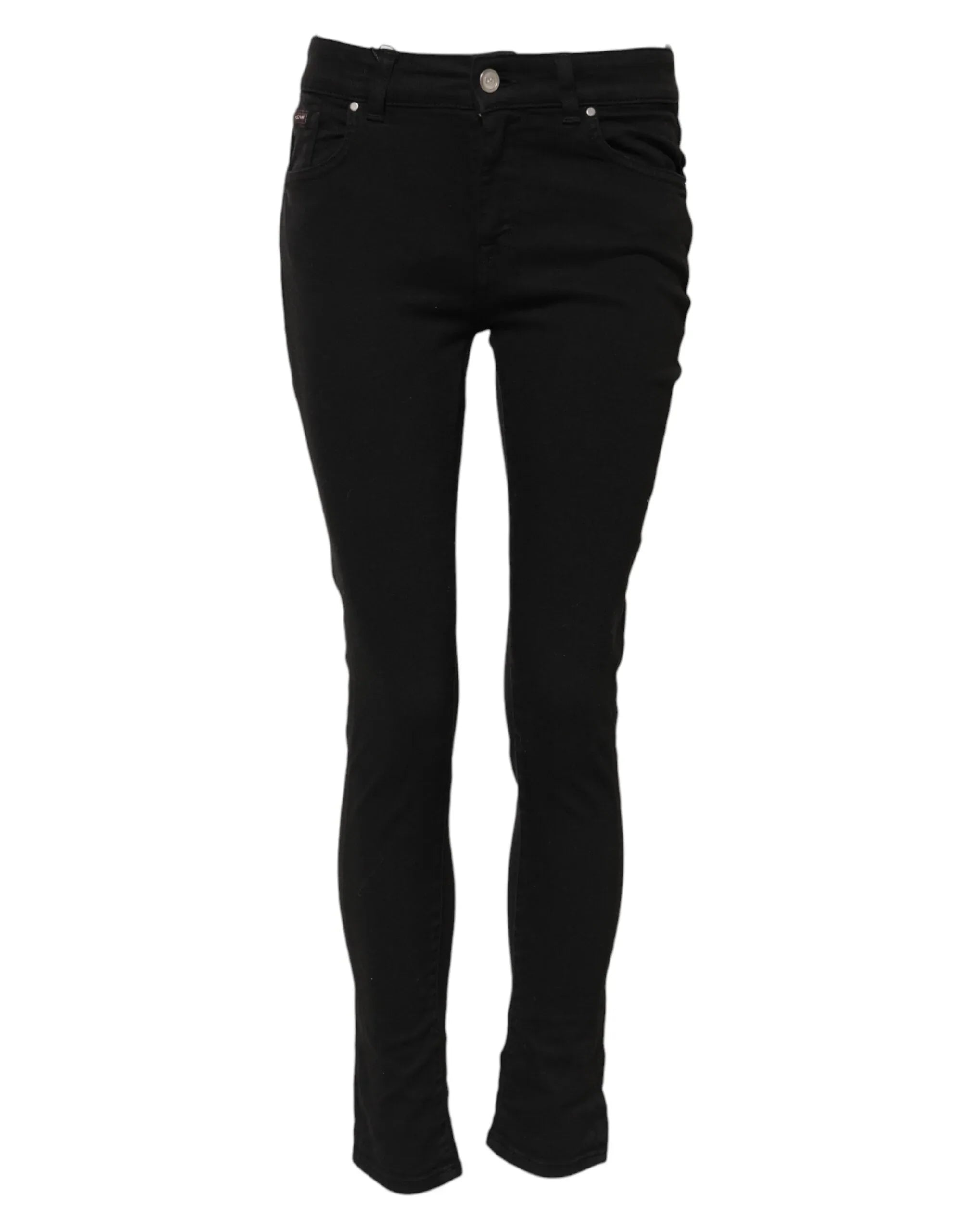 Dolce & Gabbana Black Cotton Skinny Mid Waist Denim Jeans - Zeiniez