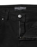 Dolce & Gabbana Black Cotton Skinny Mid Waist Denim Jeans - Zeiniez