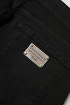 Dolce & Gabbana Black Cotton Logo Skinny Mid Waist Denim Jeans - Zeiniez