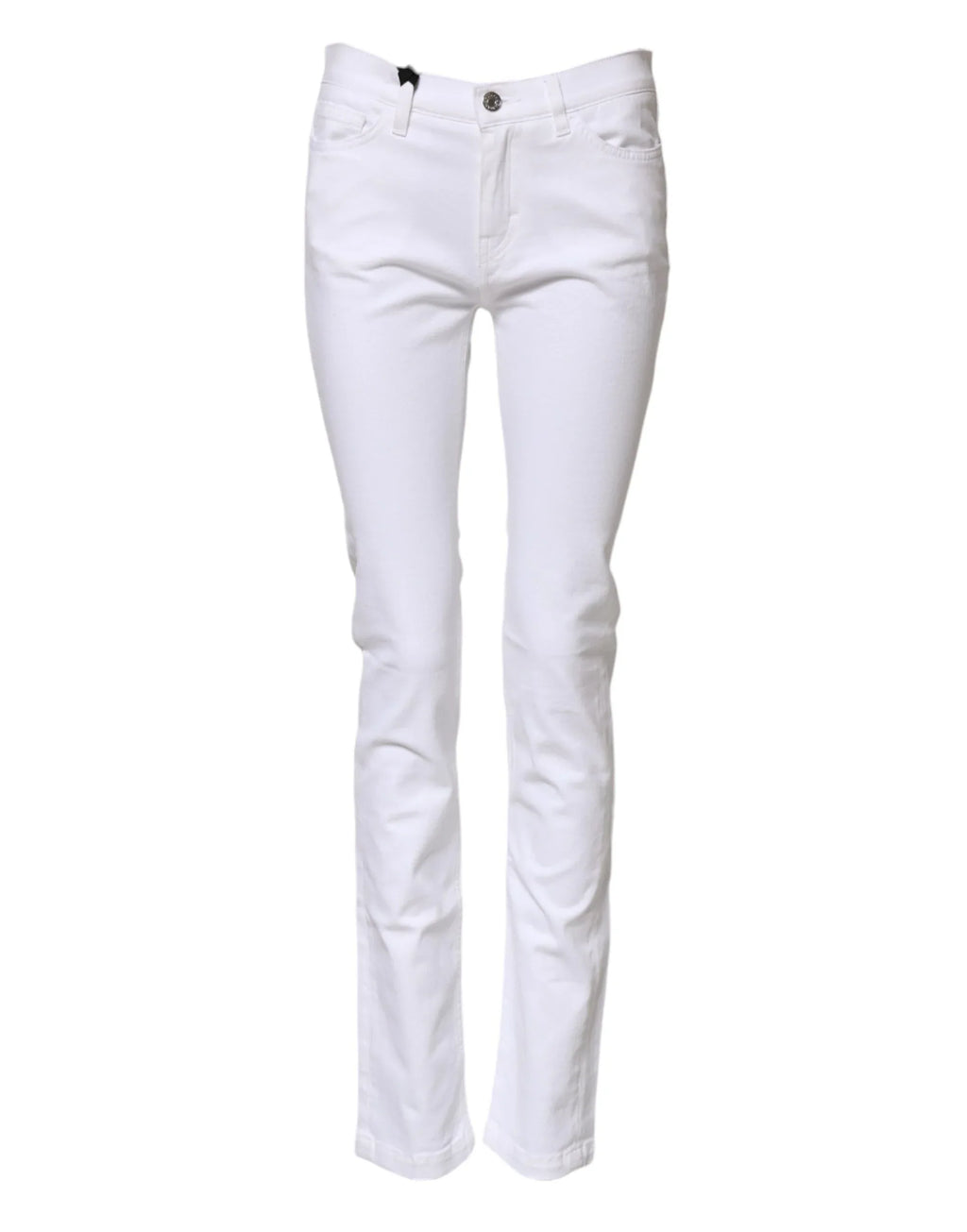 Dolce & Gabbana White GRACE Mid Waisted Skinny Denim Jeans - Zeiniez