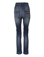 Dolce & Gabbana Blue Rhinestone Embellished Denim Jeans - Zeiniez