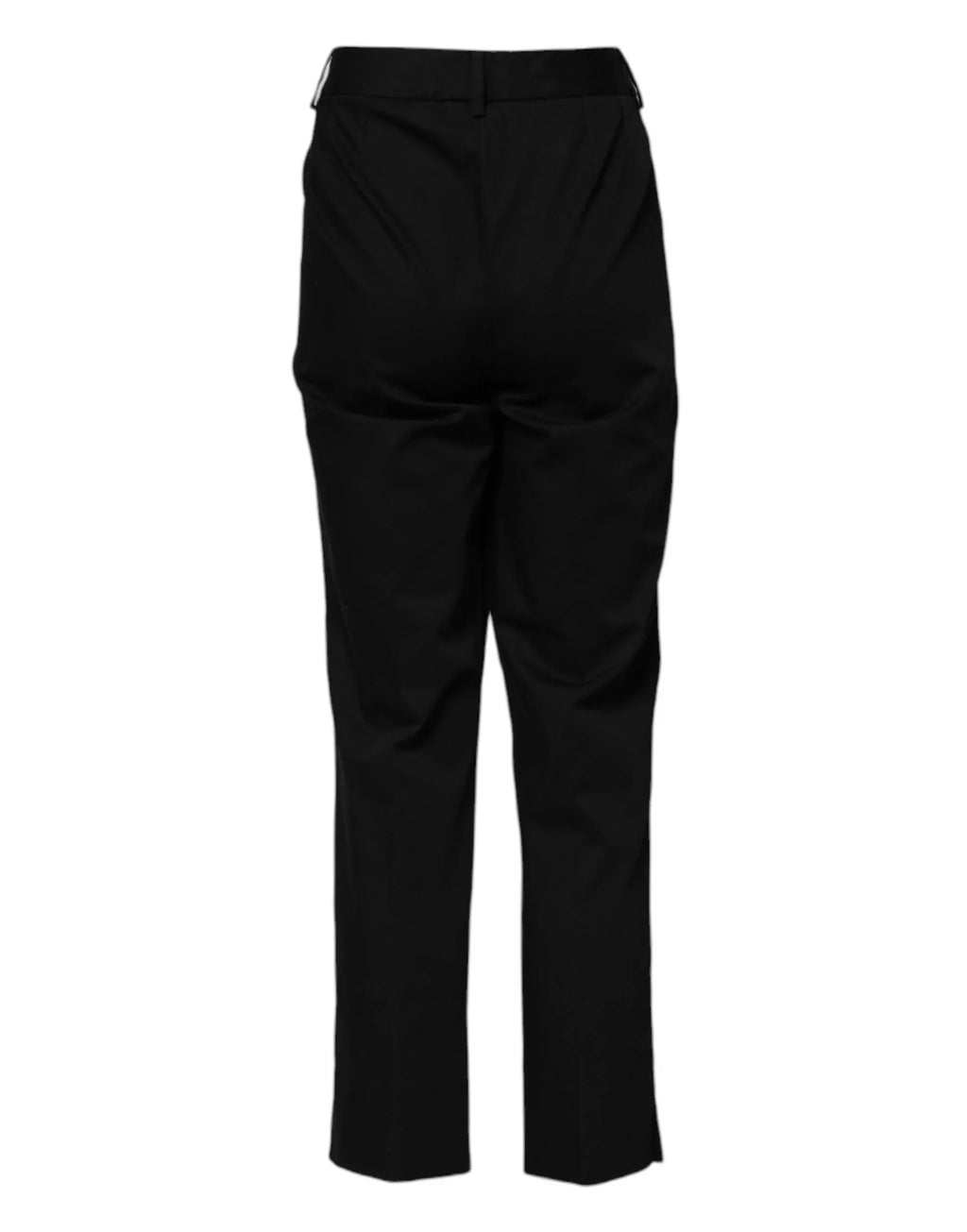 Dolce & Gabbana Black Cotton High Waist Formal Pants - Zeiniez