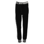 Dolce & Gabbana Black Cotton Jogger Logo Waist Pants - Zeiniez
