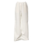 Dolce & Gabbana White Viscose Wide Leg Pull On Pants - Zeiniez