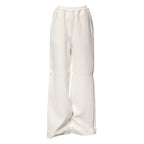 Dolce & Gabbana White Viscose Wide Leg Pull On Pants