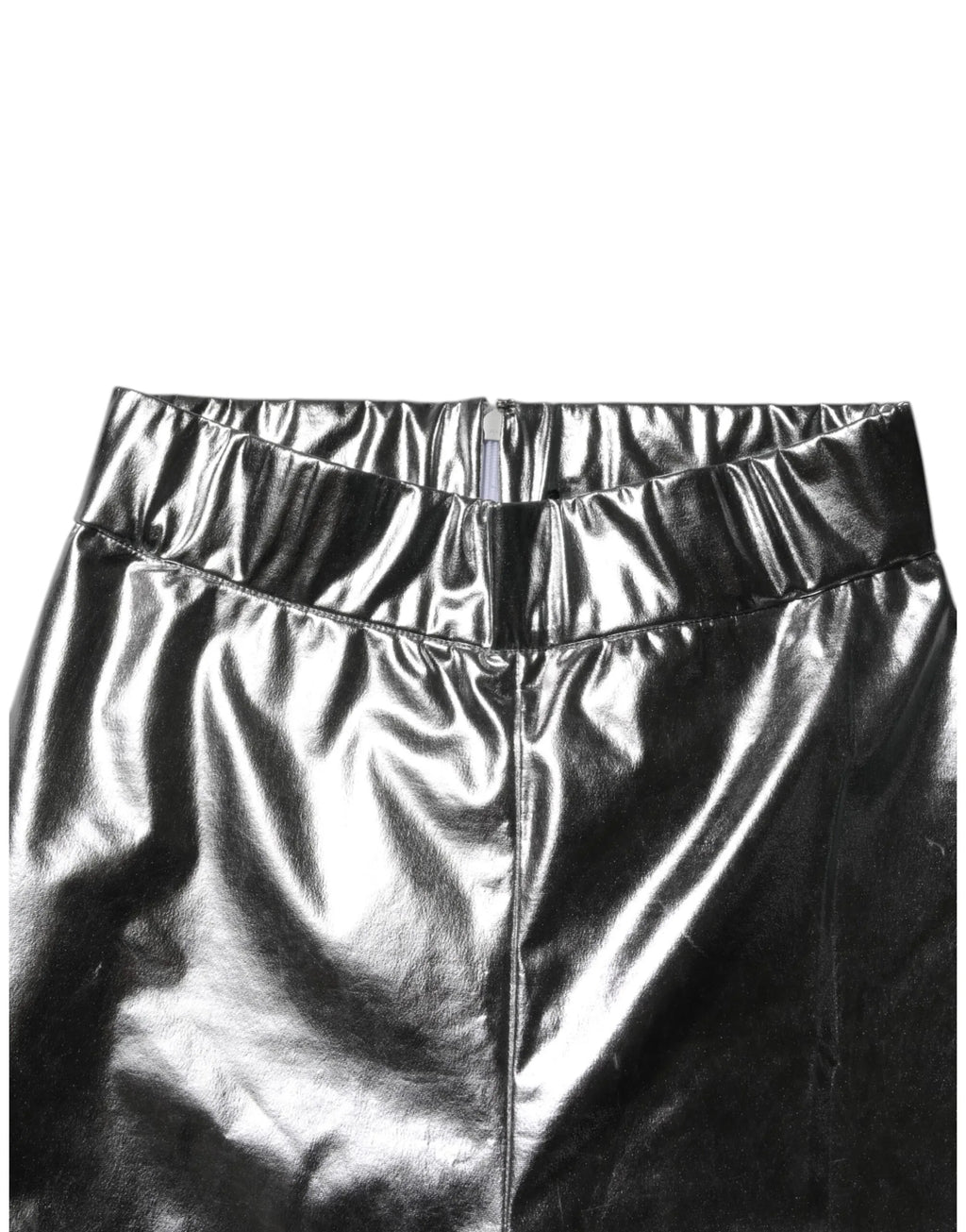Dolce & Gabbana Metallic Silver Polyester Slim Fit Leggings Pants - Zeiniez