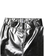Dolce & Gabbana Metallic Silver Polyester Slim Fit Leggings Pants - Zeiniez