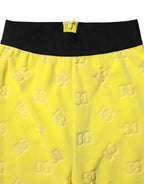 Dolce & Gabbana Yellow Logo Slim Fit Leggings Pants - Zeiniez