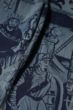 Dolce & Gabbana Blue Graphic Print Tapered Denim Jeans - Zeiniez