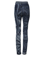 Dolce & Gabbana Blue Graphic Print Cotton Skinny Denim Jeans