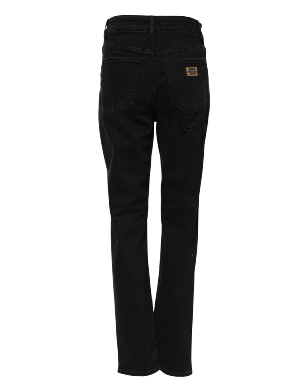 Dolce & Gabbana Black Boyfriend Cotton Flared Denim Jeans