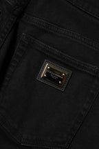 Dolce & Gabbana Black Boyfriend Cotton Flared Denim Jeans - Zeiniez