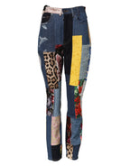 Dolce & Gabbana Multicolor Patchwork Skinny Denim Jeans - Zeiniez