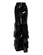 Dolce & Gabbana Black High Waist Cargo Bootcut Pants - Zeiniez