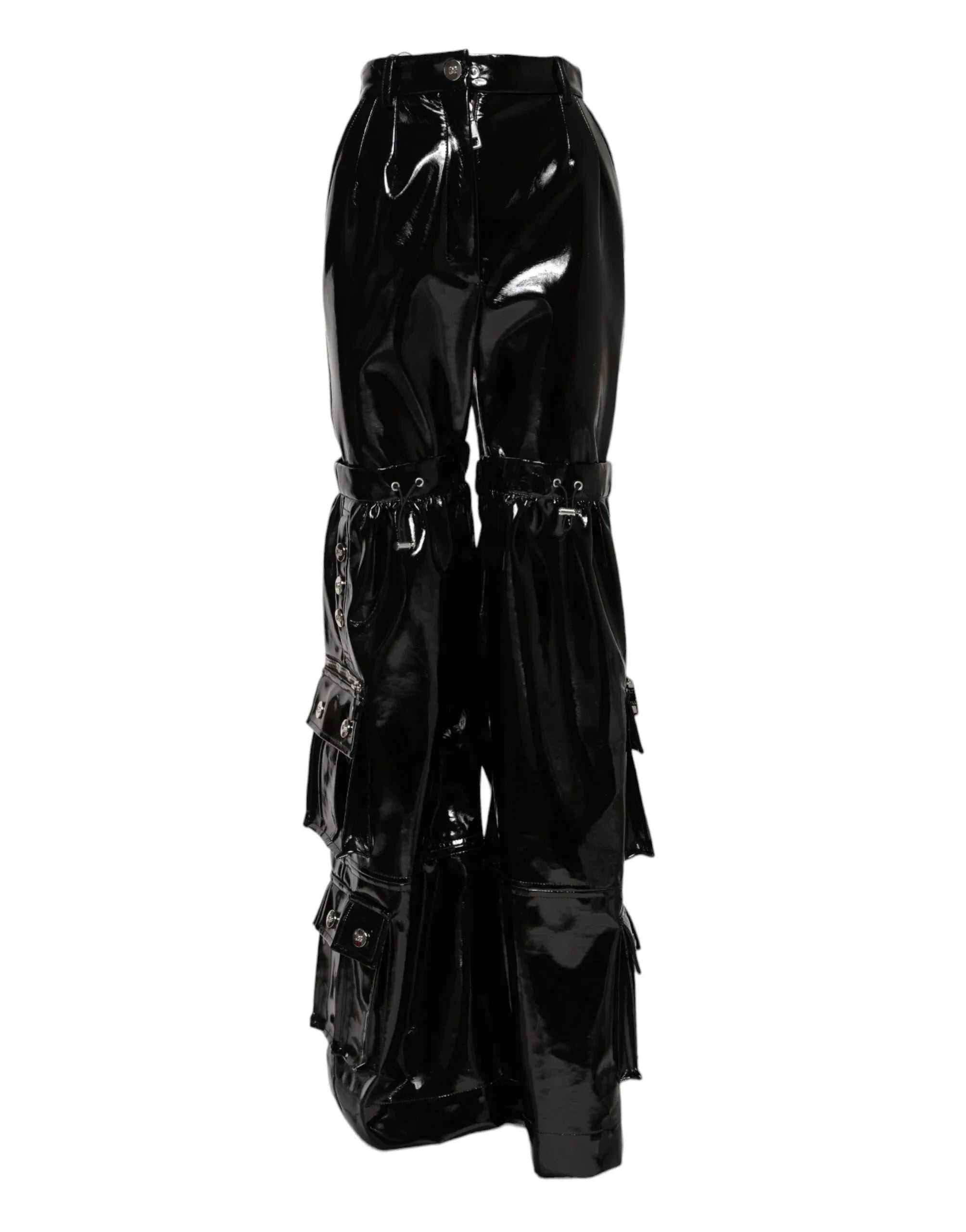 Dolce & Gabbana Black High Waist Cargo Bootcut Pants - Zeiniez