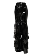 Dolce & Gabbana Black High Waist Cargo Bootcut Pants