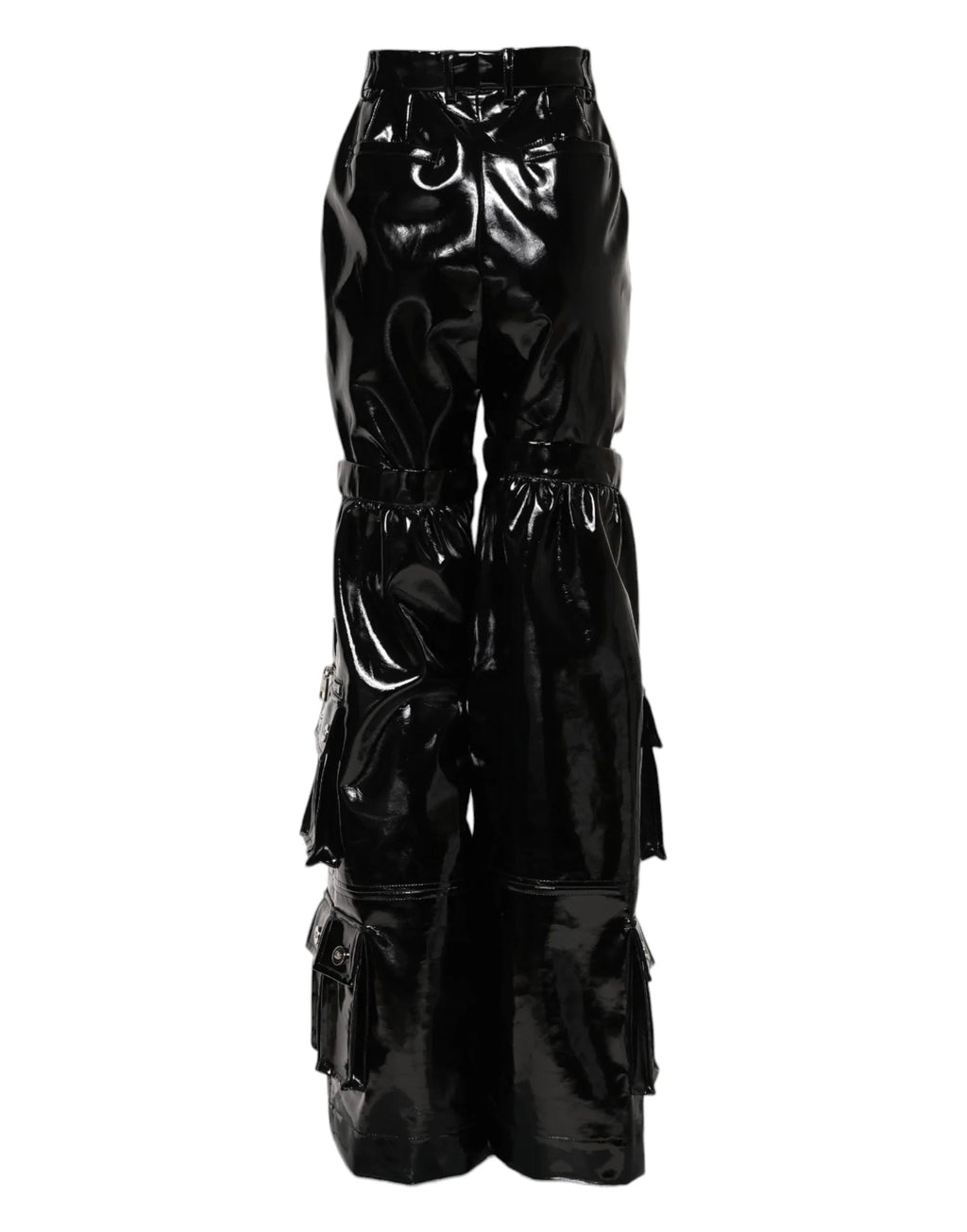 Dolce & Gabbana Black High Waist Cargo Bootcut Pants - Zeiniez