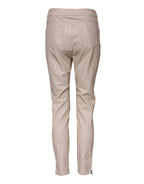 Elisabetta Franchi Beige High Waist Tapered Pants - Zeiniez