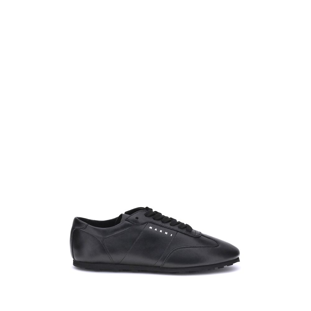 Marni Black Calf Leather Bos Taurus Athletic Sneakers - Zeiniez