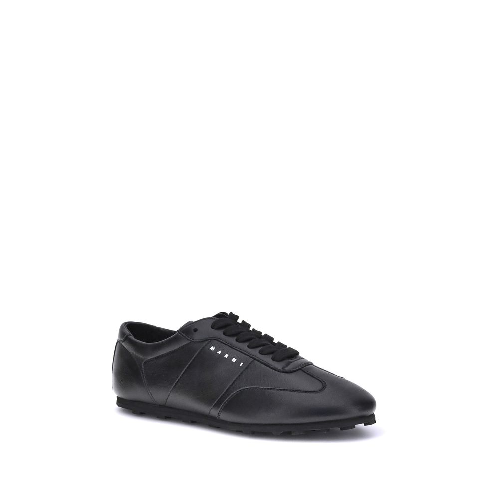 Marni Black Calf Leather Bos Taurus Athletic Sneakers - Zeiniez
