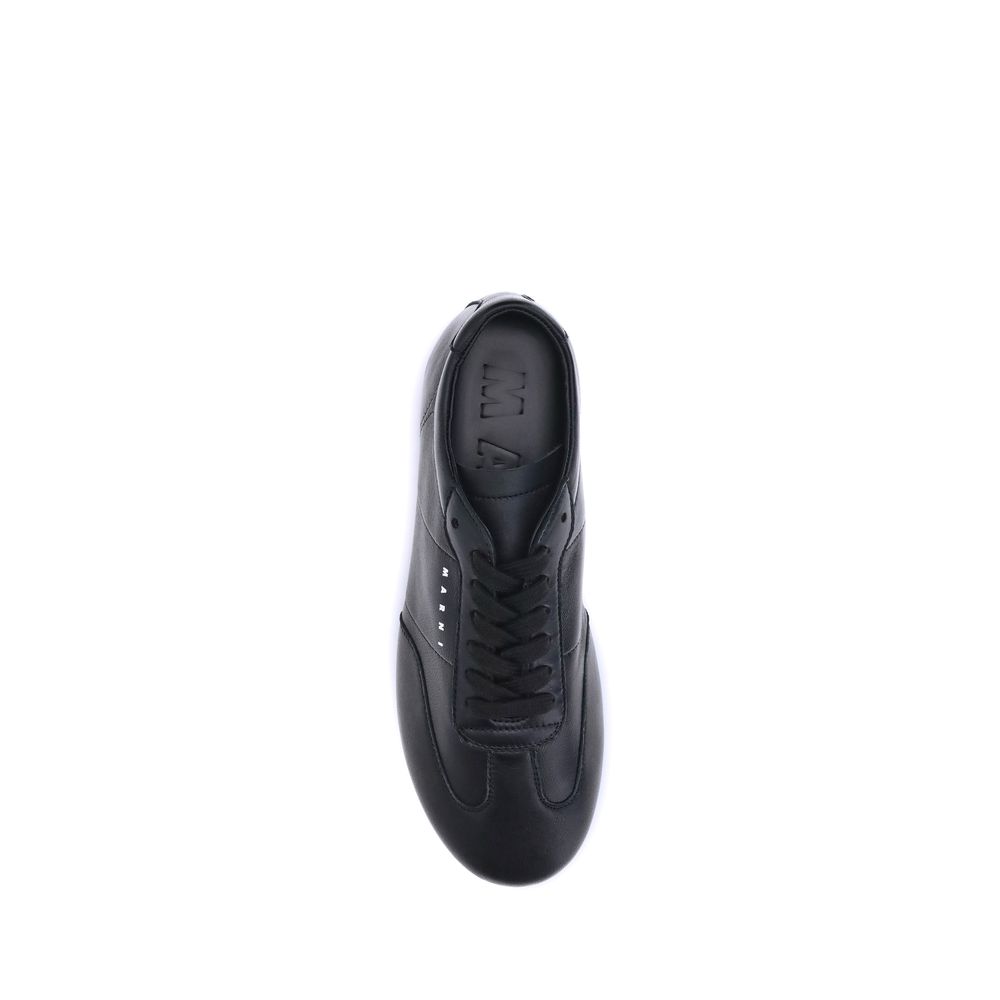 Marni Black Calf Leather Bos Taurus Athletic Sneakers - Zeiniez