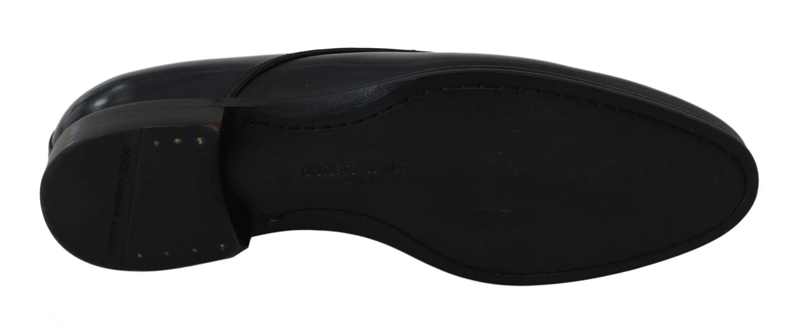 Dolce & Gabbana Blue Leather Dress Derby Formal Mens Shoes - Zeiniez