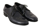 Dolce & Gabbana Blue Leather Dress Derby Formal Mens Shoes - Zeiniez