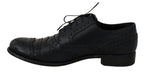 Dolce & Gabbana Dark Blue Leather Wingtip Oxford Dress Shoes - Zeiniez