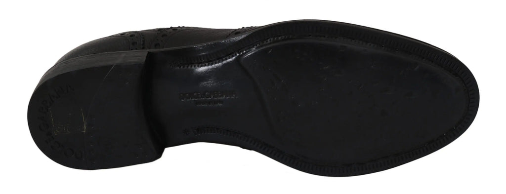 Dolce & Gabbana Blue Leather Wingtip Oxford Dress  Shoes - Zeiniez