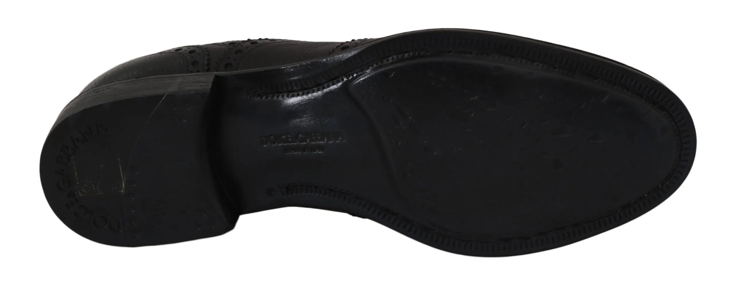 Dolce & Gabbana Blue Leather Wingtip Oxford Dress  Shoes - Zeiniez