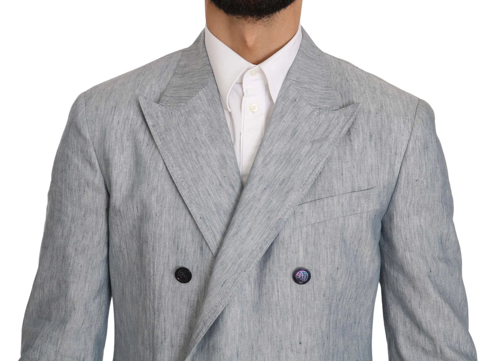 Dolce & Gabbana Blue Flax NAPOLI Jacket Coat Blazer - Zeiniez