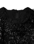 Dolce & Gabbana Metallic Black Polyester A-line Midi Dress - Zeiniez