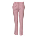 Dolce & Gabbana Pink Wool Mid Waist Tapered Pants